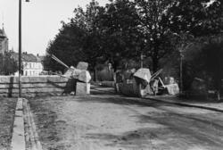 Tyske tanksperringer i Ove Ramms gate på Cicignon, Fredrikst