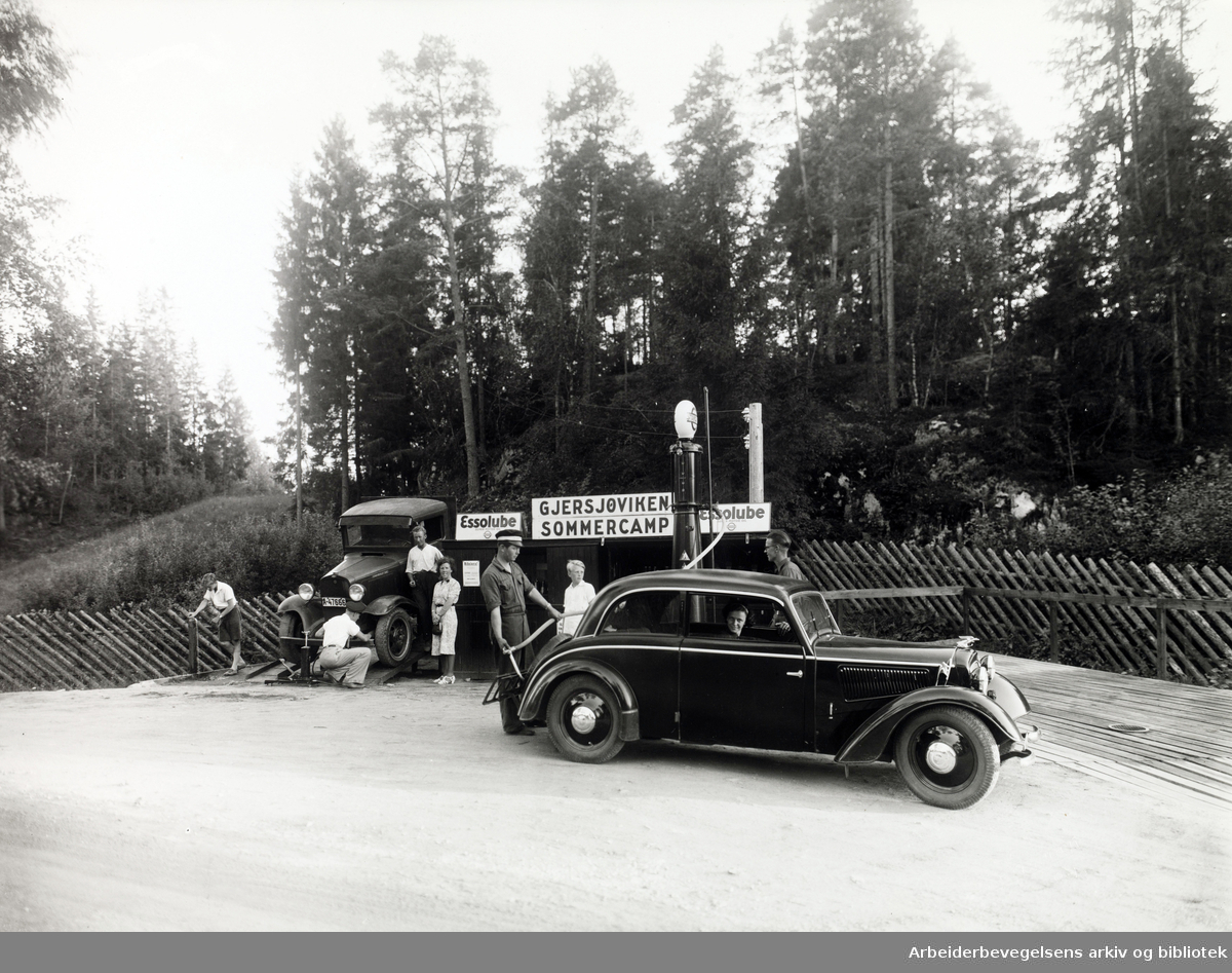 Gjersjøviken campingplass. Sommercamp 1936 - 1939