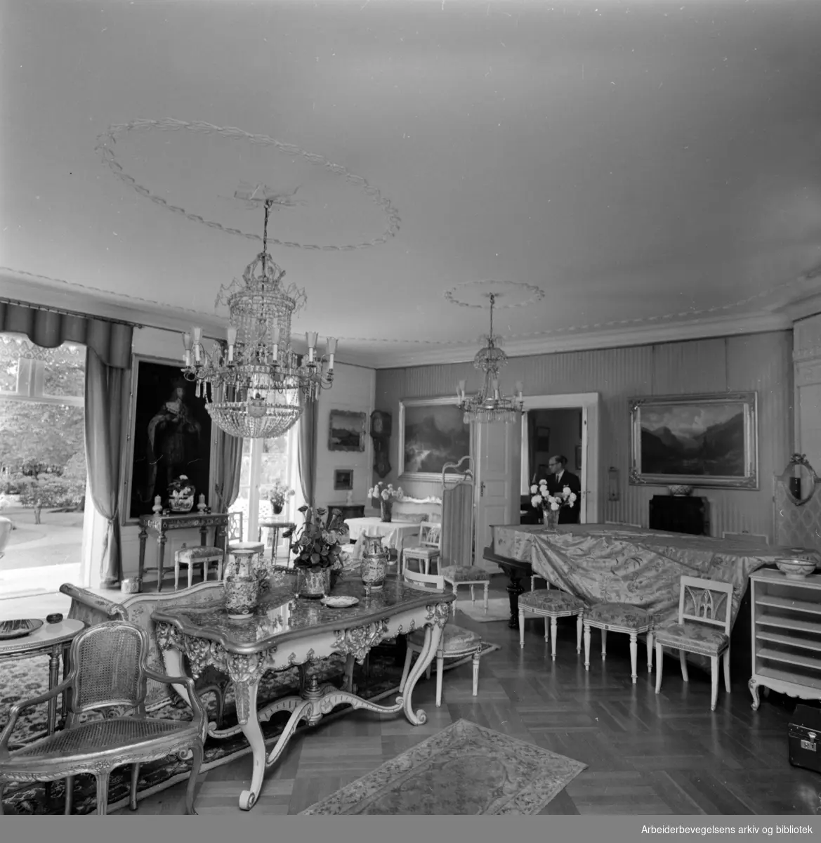 Bygdøy Kongsgård. Interiør. Juni 1964.
