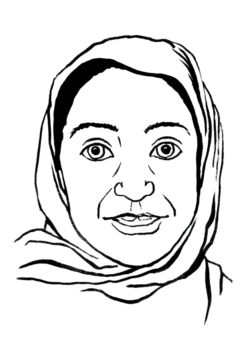 8Drawing illustrating a woman.