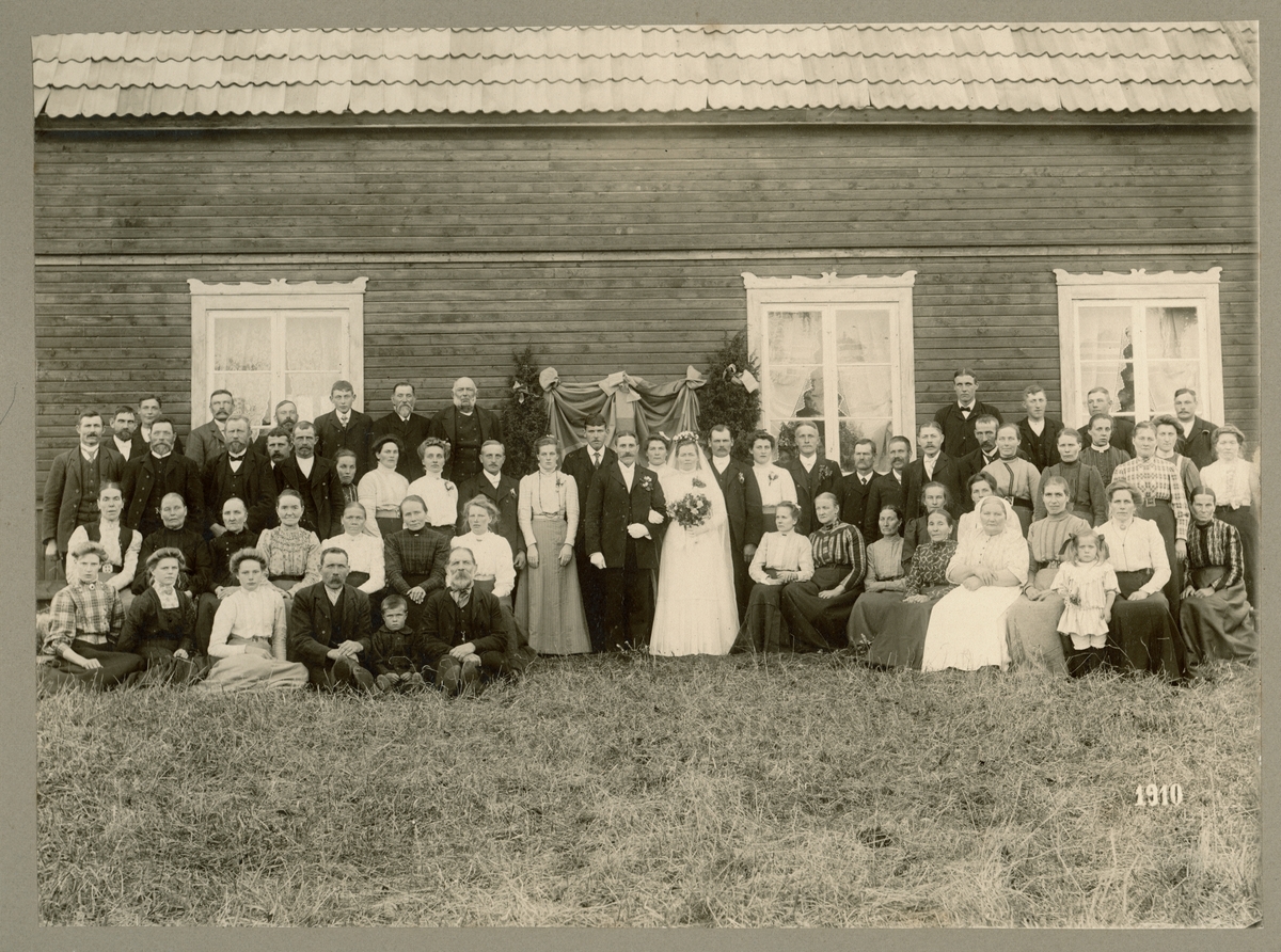 Bröllop i Långalma, Börstils socken, Uppland 1910