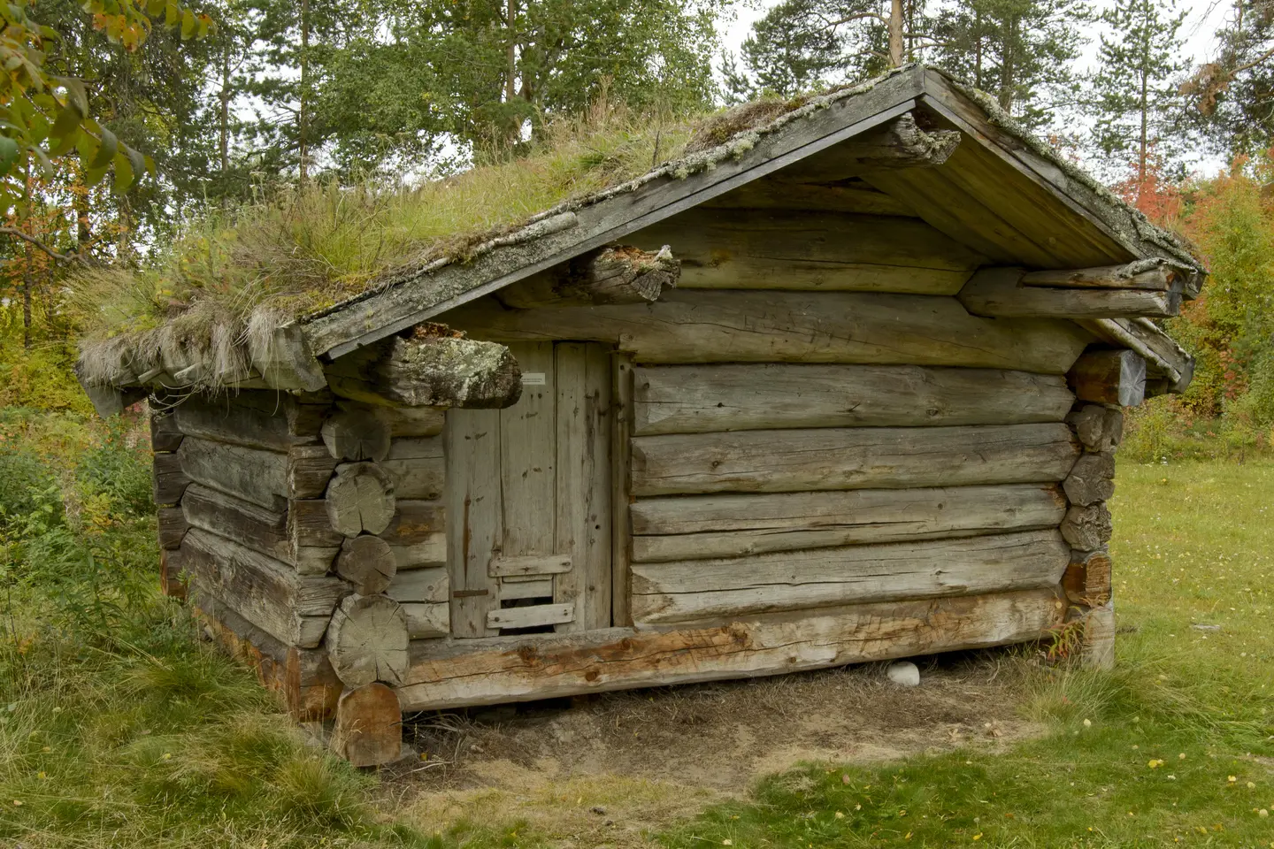 Geitfjøs fra Garvikåsen, Alvdal. Brukt som stall og overnatting under malmstransport fra Rødalen.