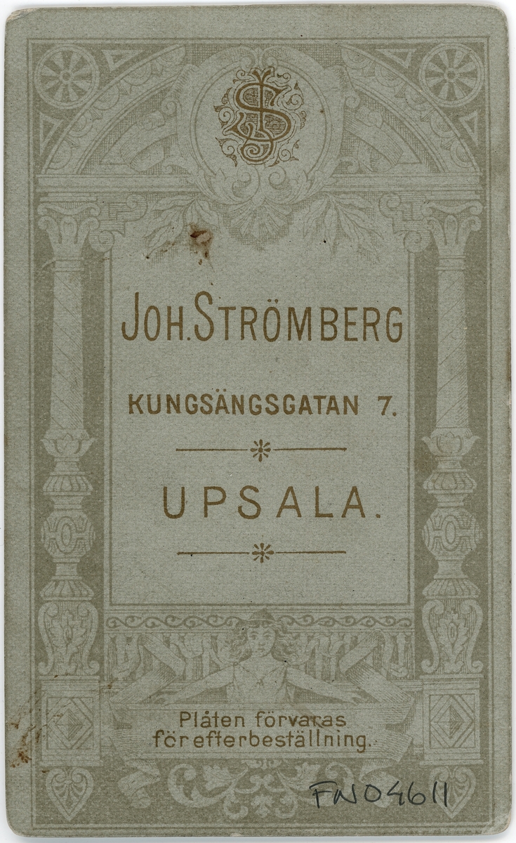 Kabinettsfotografi - ung man, Uppsala