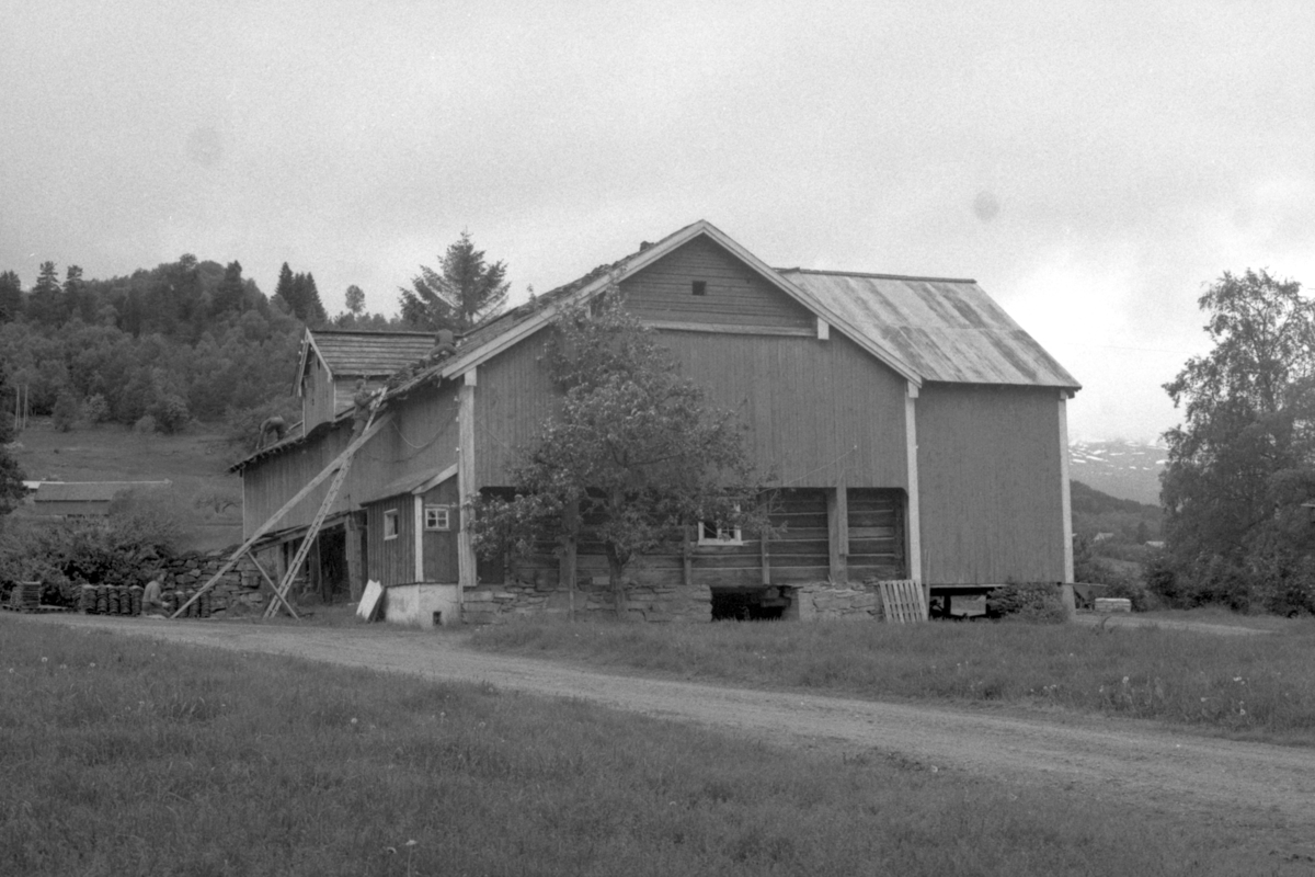 Dokumentasjonsbilder i serie av Opshaugløa før nedtaking og flytting til Sunnmøre Museum.