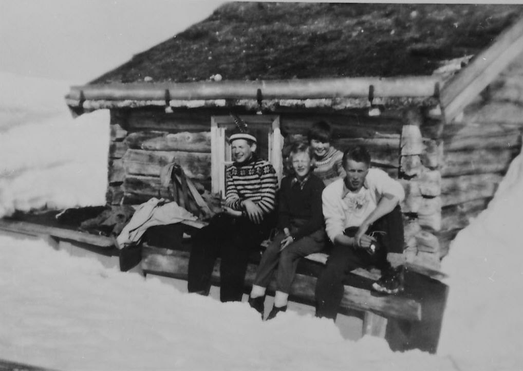 Skiutflukt, Stubsjøen skole, Nytrøa, Tynset, 1957. 