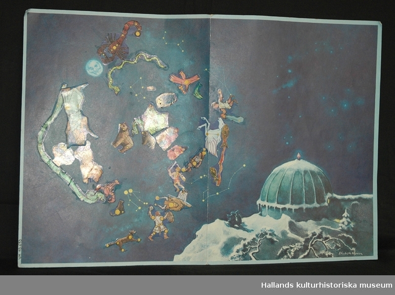 Julkalender "Stjärnhuset" från 1981. Motiv: Stjärnhimmel. 