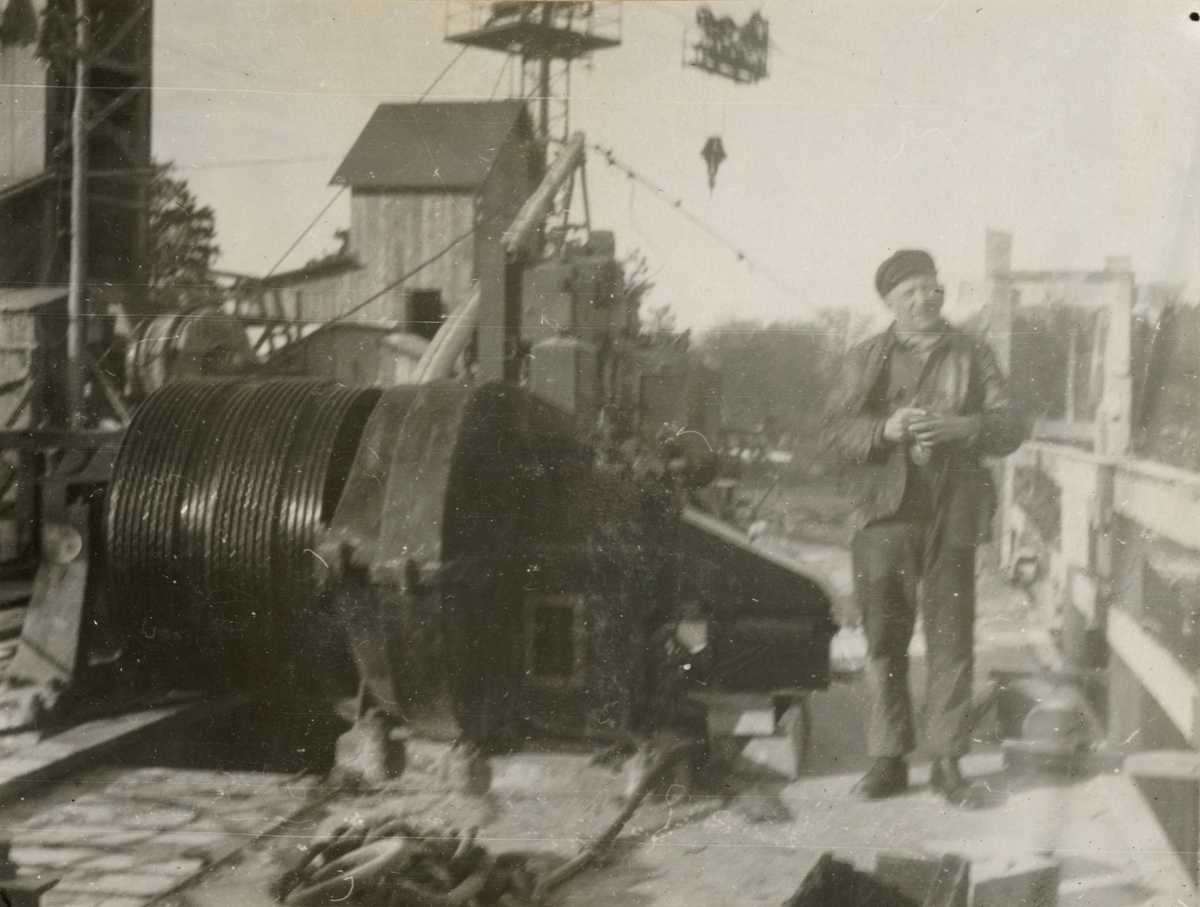 Montage av spel för dammlucka Vargön år 1929. Tillverkad av Borås ...