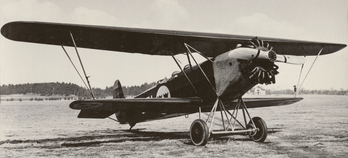 Flygplan S 6 märkt nummer 351 på flygfältet på F 3 Malmen, cirka 1927-1928.