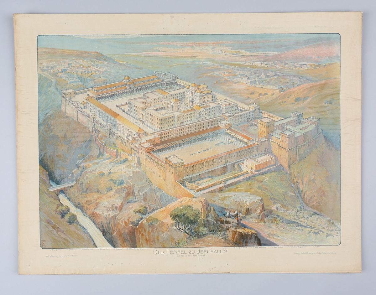 Rekonstruksjon av tempelet i Jerusalem på Kristi tid.