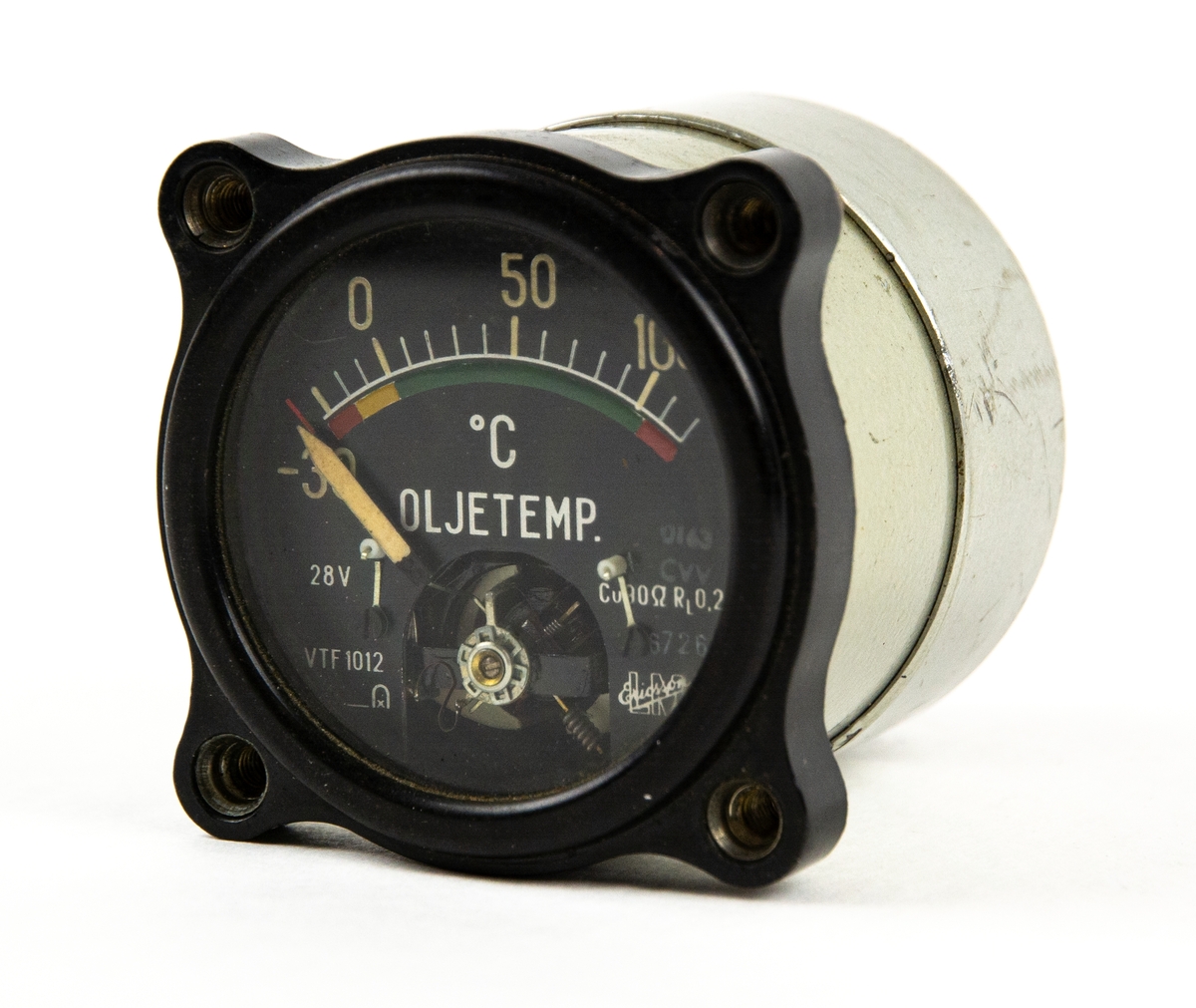 Oljetemperaturindikator VTF 1012, för Fpl 29. Graderad -30 - +120 grader celcius. För Fpl 29.