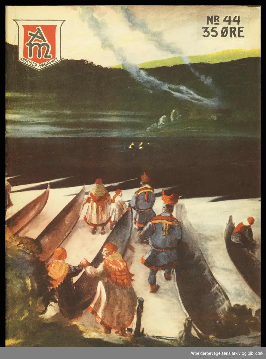 Arbeidermagasinet - Magasinet for alle. Forside. Nr. 44. 1935. Illustrasjon: Jasper Alexandersen..