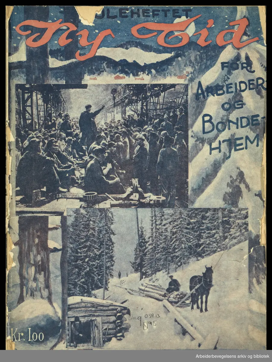 Avisa Ny Tids julehefte. Desember 1928. "For arbeider- og bondehjem".