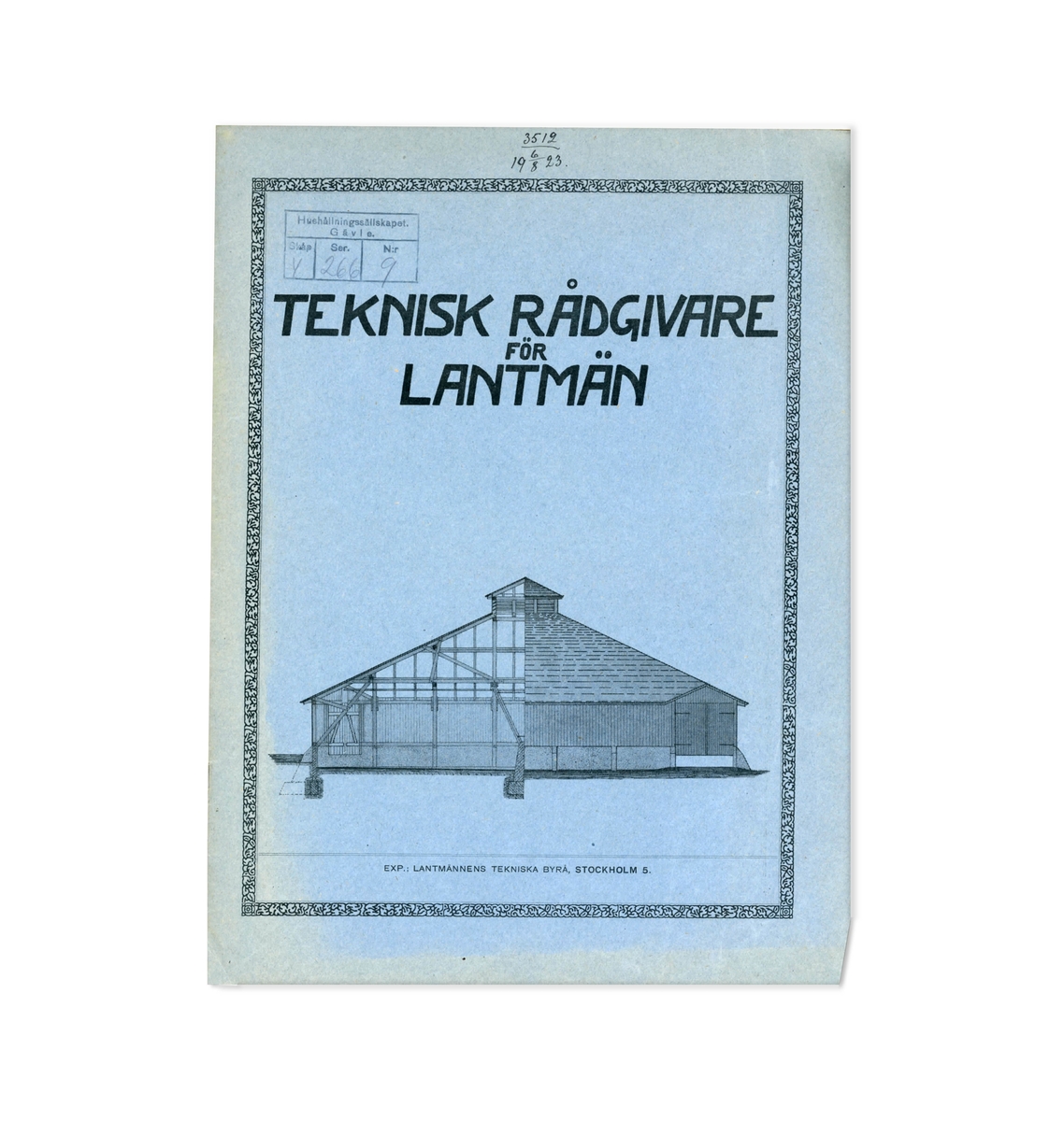Teknisk rådgivare för lantmän, 1923. Se nedan för nedladdningsbar PDF.
