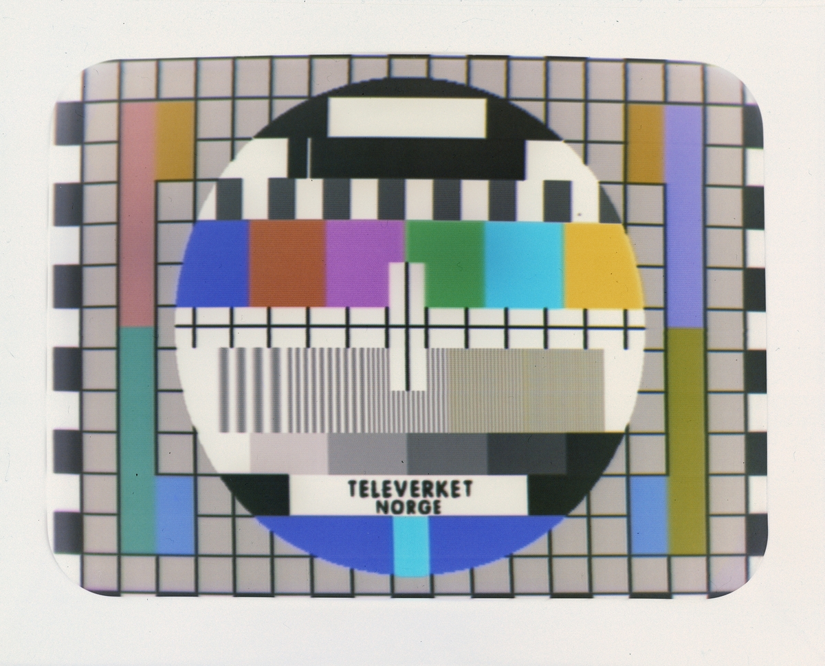Prøvebilde for farge-tv, fotografert for Teledirektoratet i 1971.