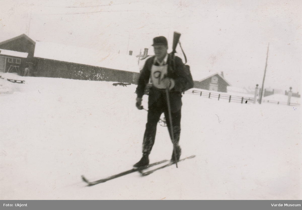 Forretningsmannen Erling Brodtkorb som skiskytter på 1930-tallet