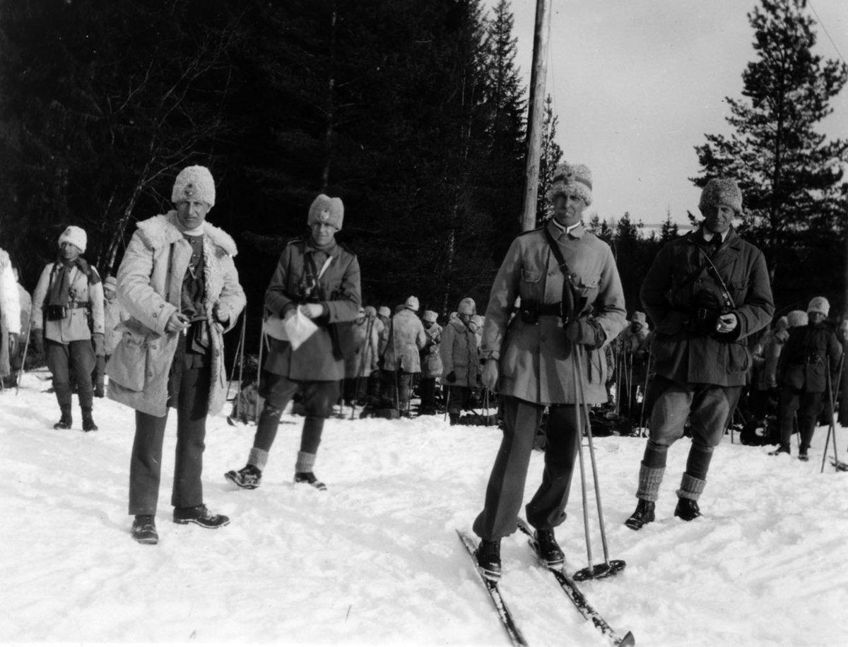 Vinterövning i Orsa 1935.  Ryttaren af Sillén, K3.
