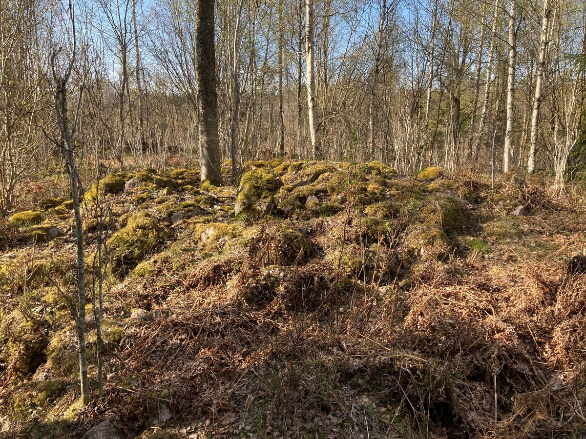 Grav, röse, ursprungligen Ca 15 meer i diameter, urplockad i östra delen, endast västra delen återstår. Påträffad i Pålsboda, arkeologisk utredning 2022, Örebro län.