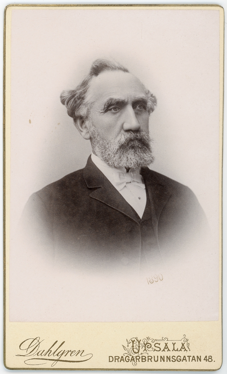 Kabinettsfotografi - grosshandlare H W Söderman, Uppsala 1890