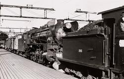 Damplokomotiv type 18c nr. 243 og 31b nr. 451 med påsketog p