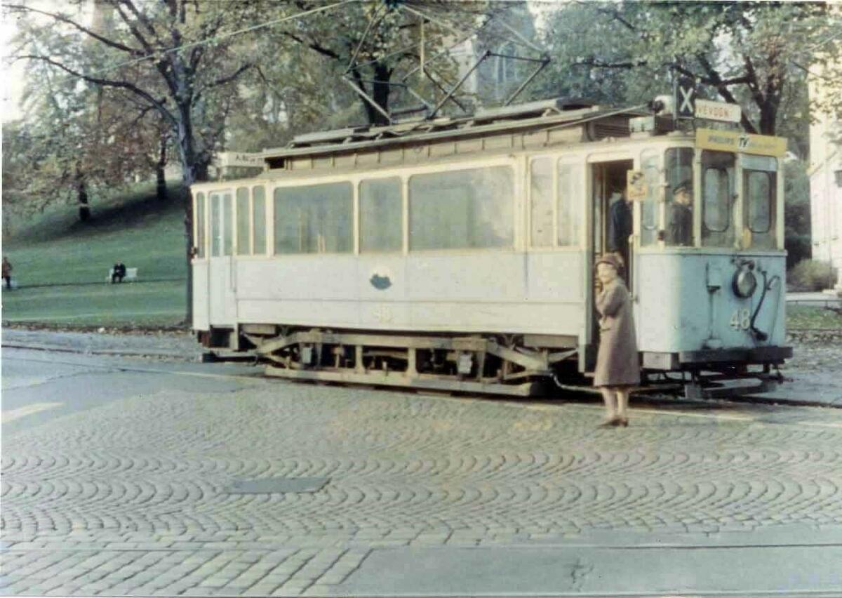 Oslo Sporveier, SS ombygd nr. 47, Sporveisgata. Sleping av nr. 354.
