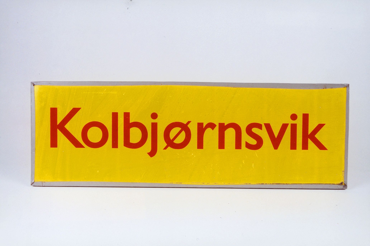 Postmuseet, gjenstander, skilt, stedskilt, stedsnavn, Kolbjørnsvik.