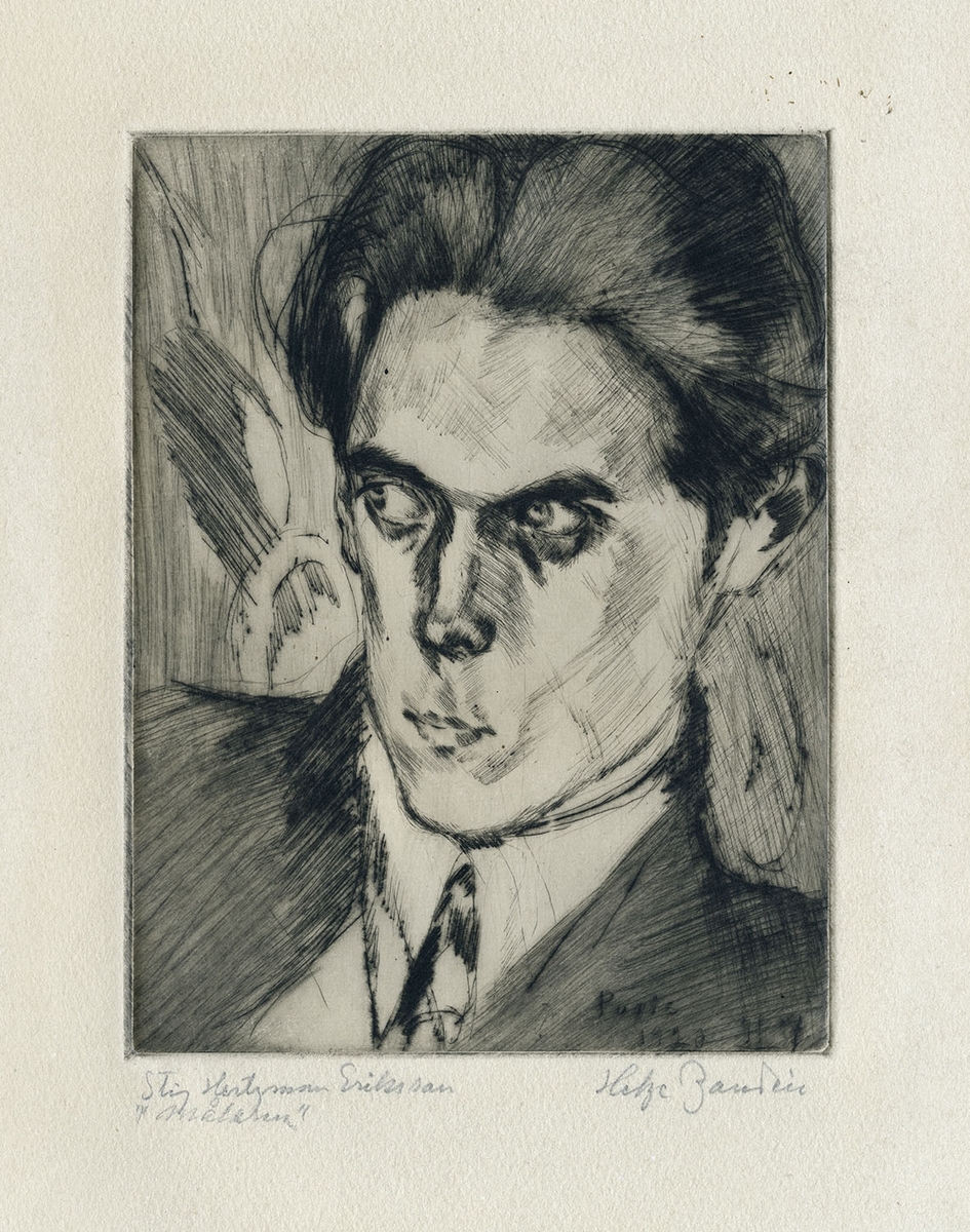 Porträtt av Stig Hertzman-Ericson (1901-1988) i Paris.