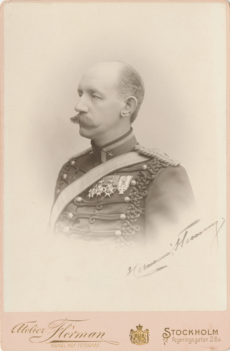 Porträtt av Herman Fleming, major vid Göta artilleriregemente A 2.