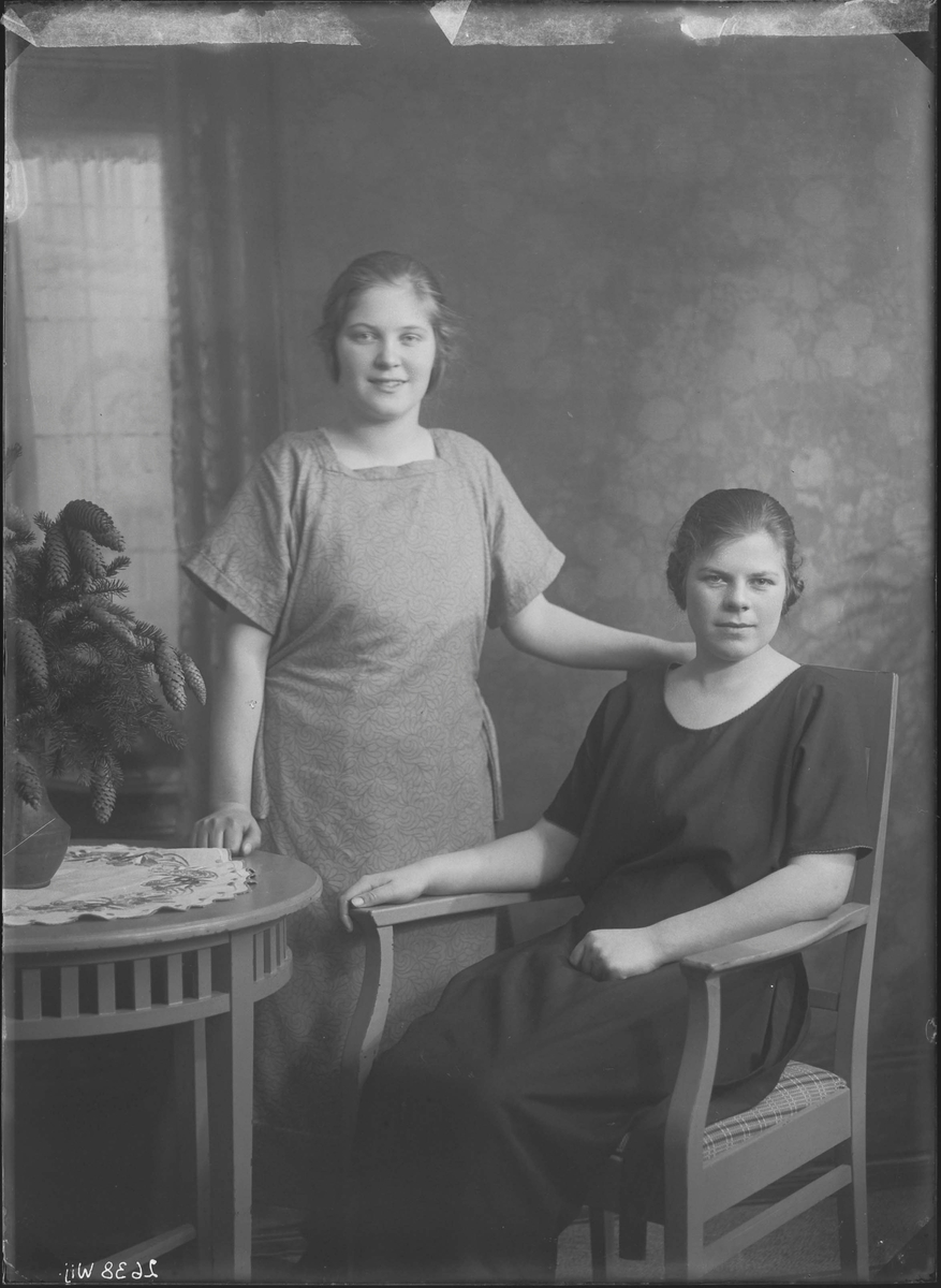 Fotografering beställd av fröken Gillberg och fröken Anna Andersson. De är ej identifierade.