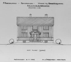 Arkitekt H. Jürgensens tegninger: P. Kvandalsvold i Bøverdal