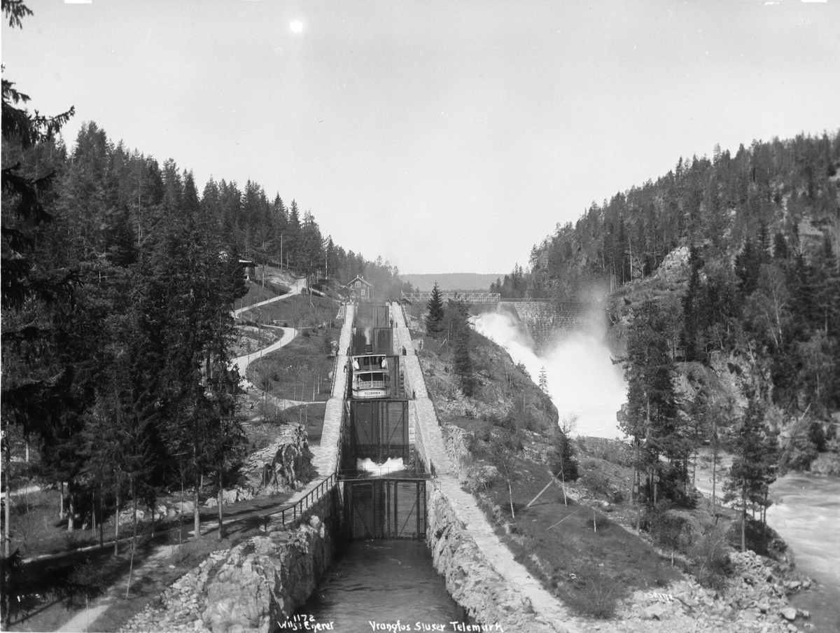 Telemark - Vrangfos slusene, 3.juni 1902