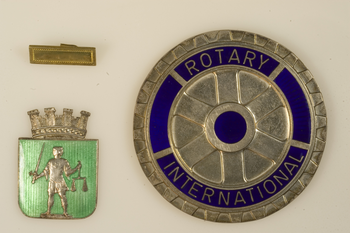Motiv advers: Rotary-emblem, Kongsberg byvåpen

Motiv revers: Blank