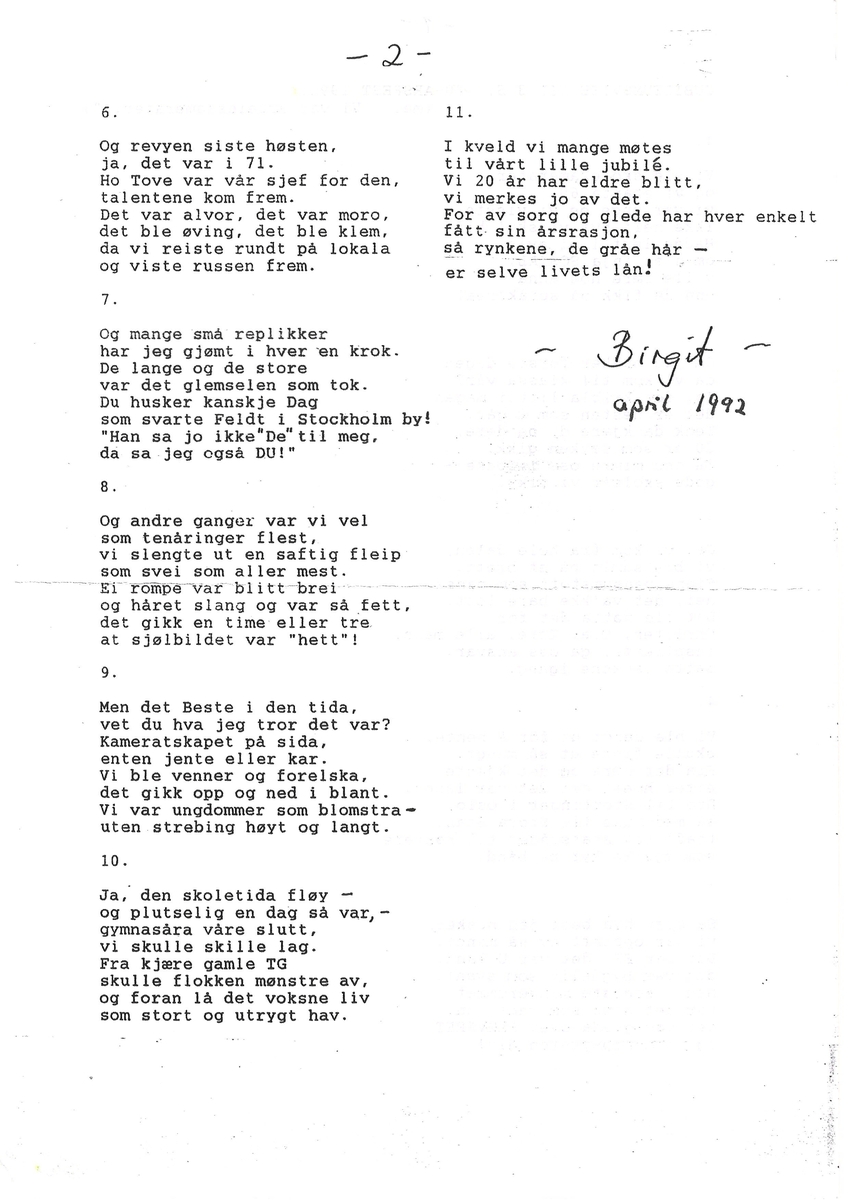Skoleavslutning Tynset gymnas 1972