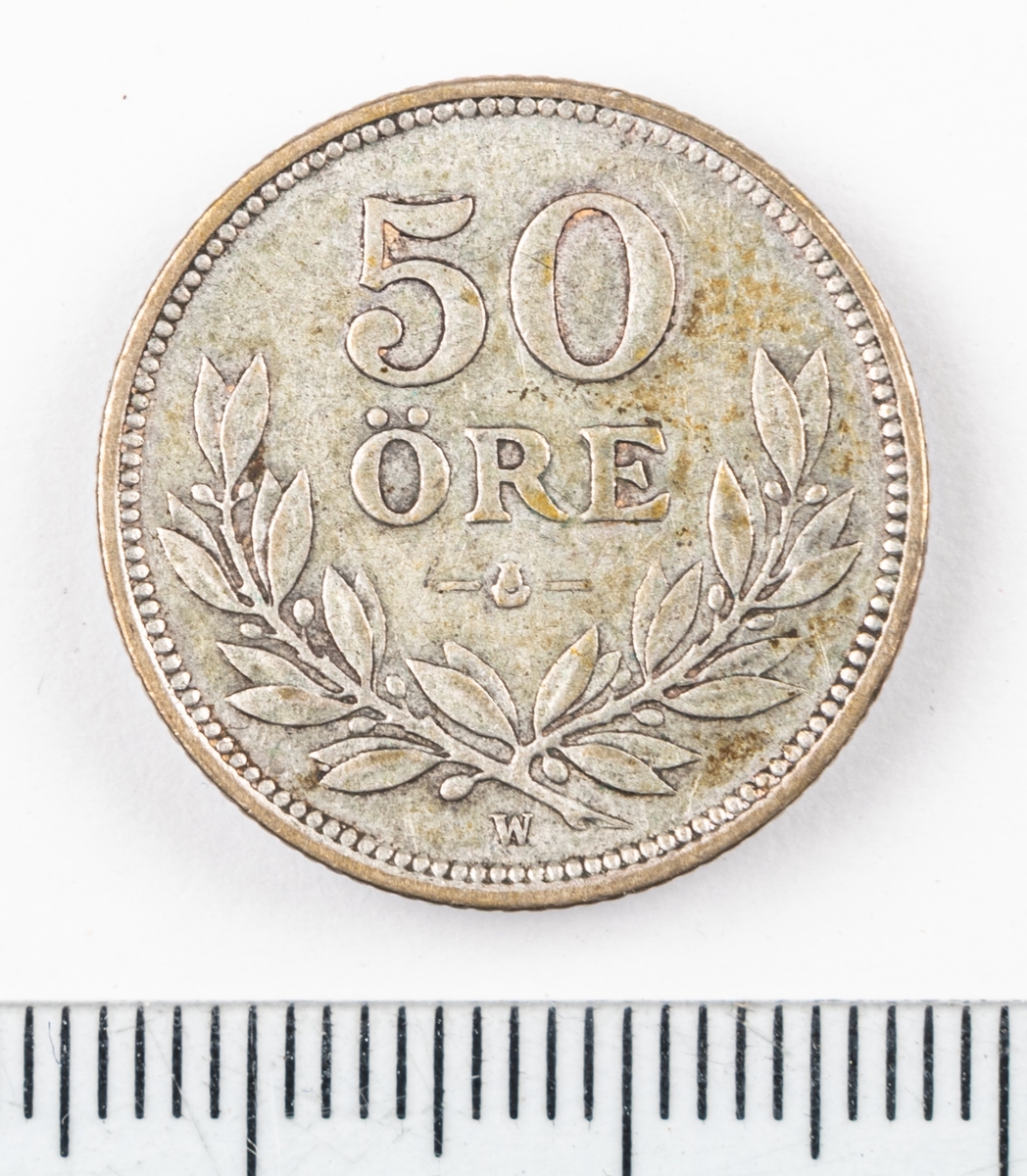 Mynt, Sverige, 50 öre, 1912.