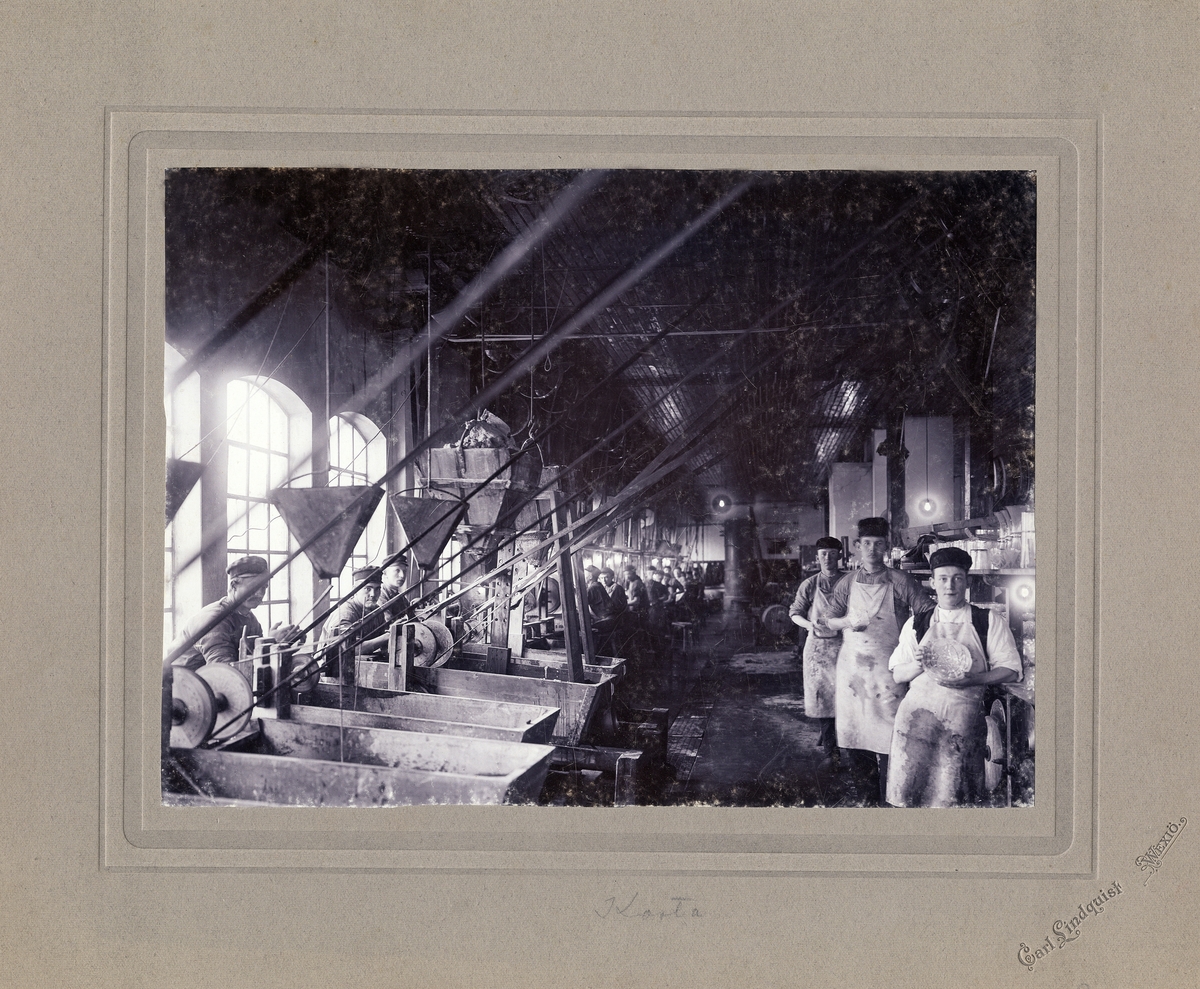 Sliperiet, Kosta glasbruk ca 1905.