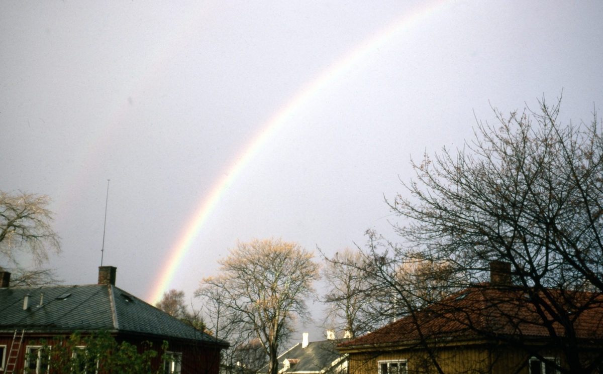 Regnbue over Øya. Utsikt fra Ragnhilds gate 1A