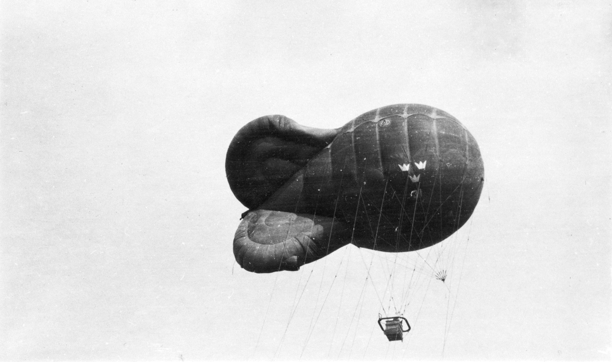 Fältballong m/23. Fast förankrad spaningsballong, användes av Ingenjörstruppernas ballongkompaniet i Frösunda 1923 -1926.