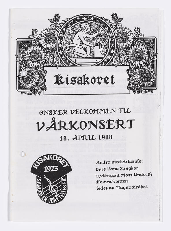 Kisakorets vårkonsert 1988.