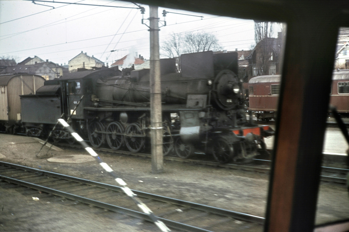 Damplokomotiv type 26c nr. 414 på Hamar stasjon