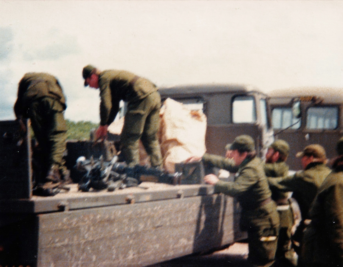 FBU-kurs i skjutning med olika vapen på tidigt 1980-tal.