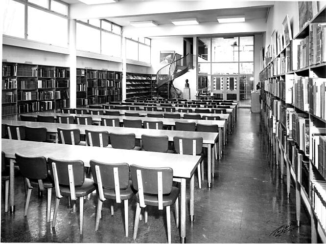 Lesesalen til Sarpsborg bibliotek 15.2.1959