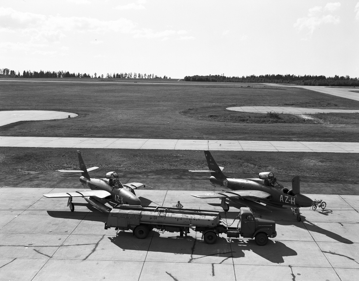 Tanking av Republic RF-84F Thunderflash, Rygge.