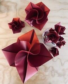 Origami i rødt