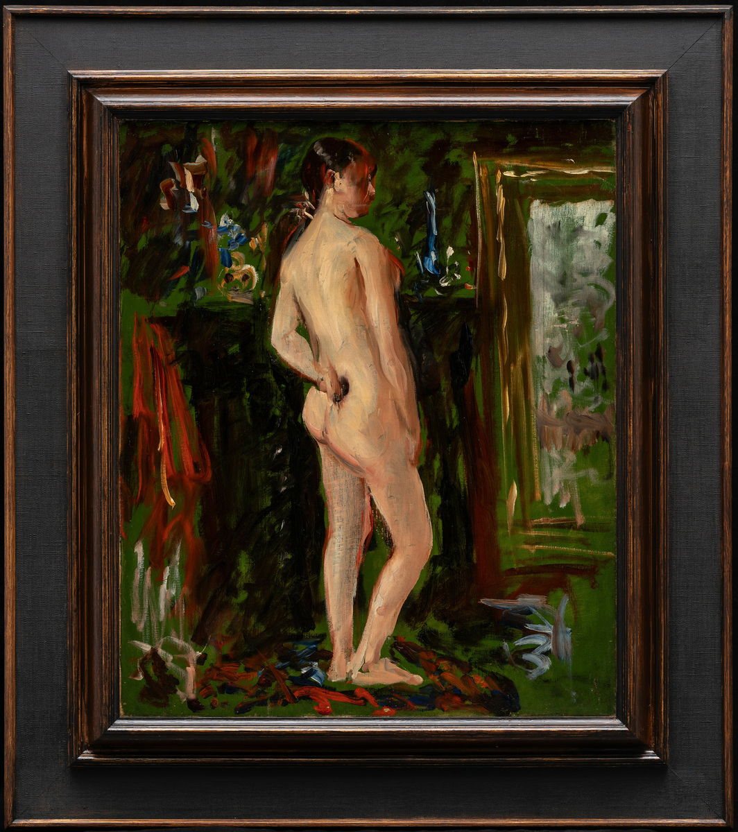 Stående naken kvinne [Maleri]