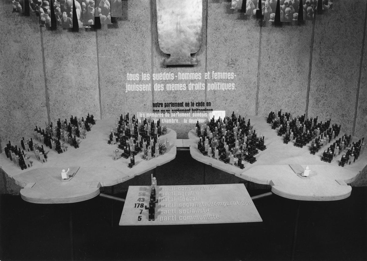 Sveriges paviljong på Parisutställningen 1937
Detalj av avsnittet om konstitutionen