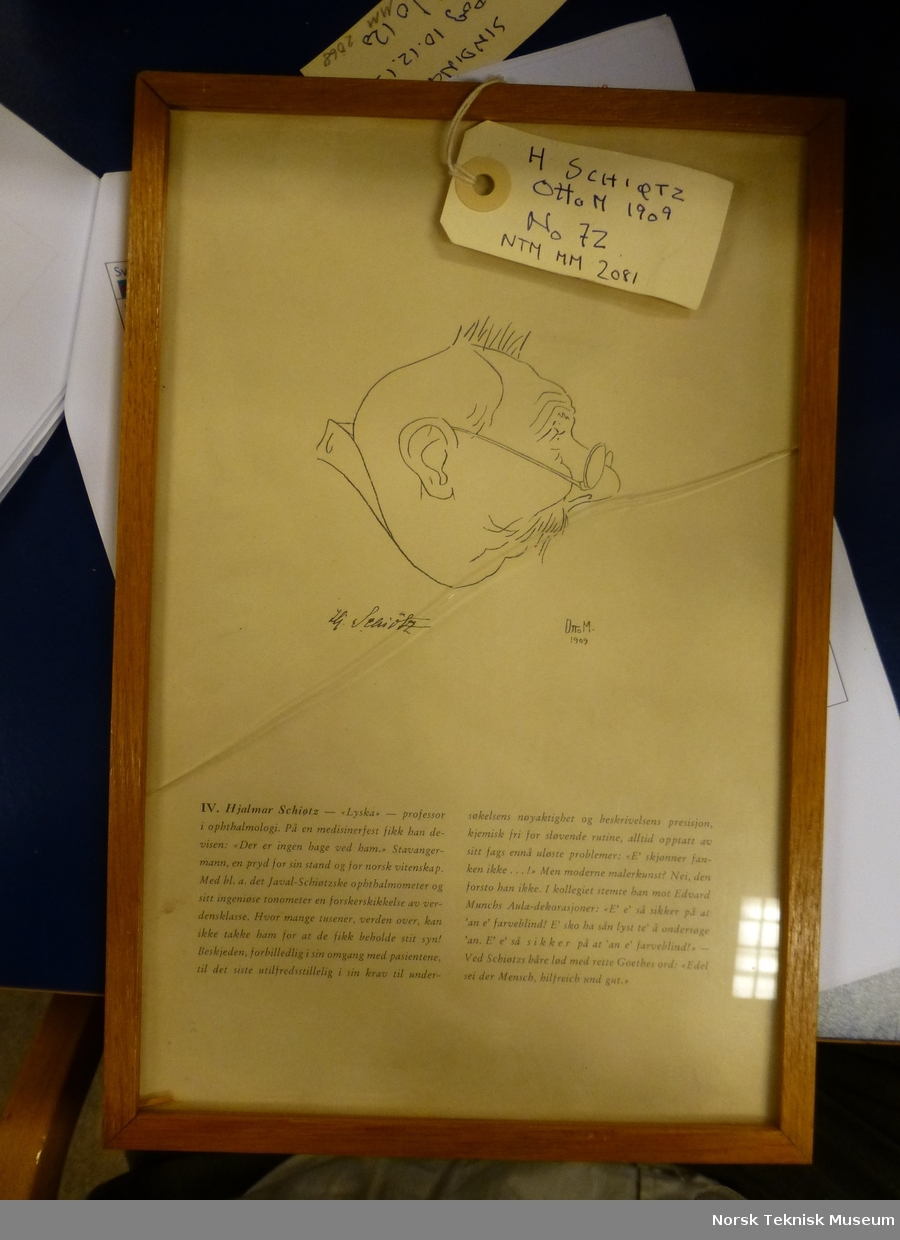 Kariakturtegning signert Otto M, 1909, brukt i senere artikkel.

Ikke bilde i Primus pr 29.1.2015
