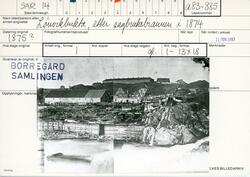 Løvikbukta i Glomma, Sarpsborg, etter sagbruksbrannen 1874. 