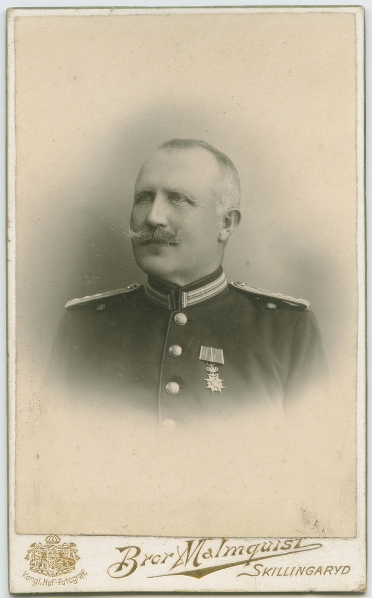 Porträtt på Kapten E.R. Gottfrid Dyberg. Foto från 1904.