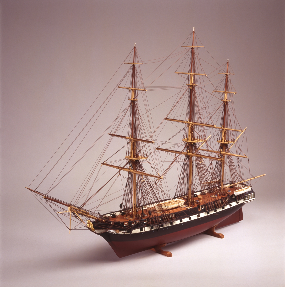 Fartygsmodell av fregatten EUGENIE.
