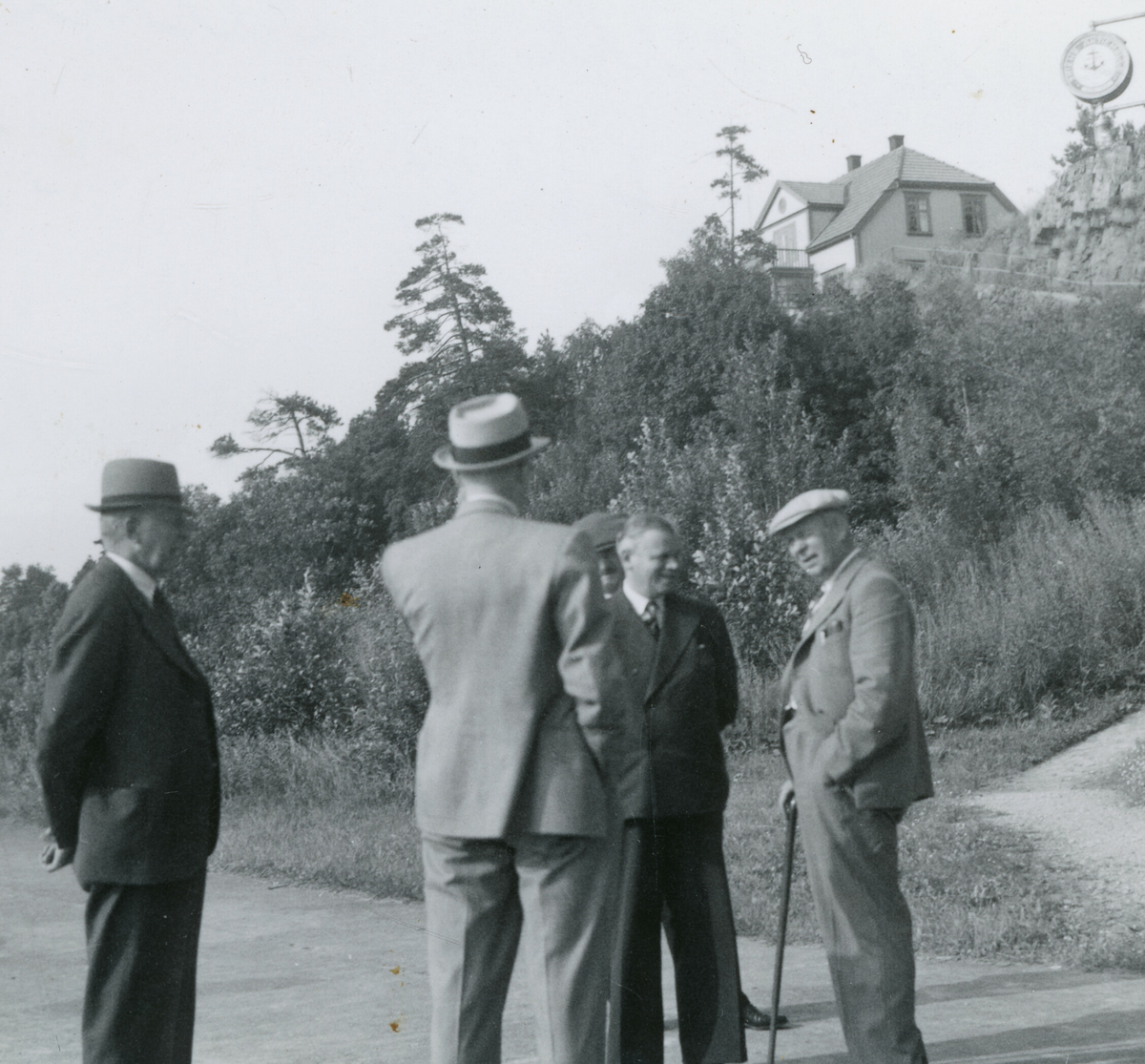 Kornrådet på besøk på Skiens Aktiemølle 8. august 1939