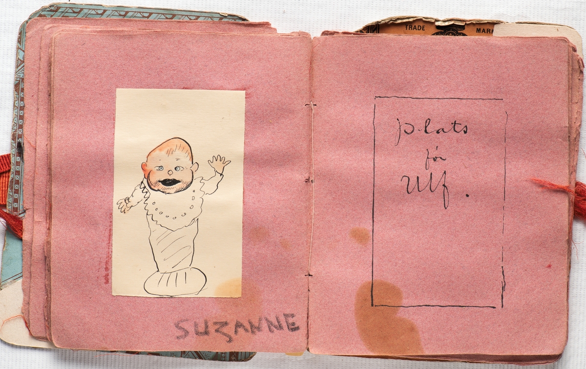 Karikatyrer av Carl Larssons vänner från konstnärskolonin i Grez-sur-Loing